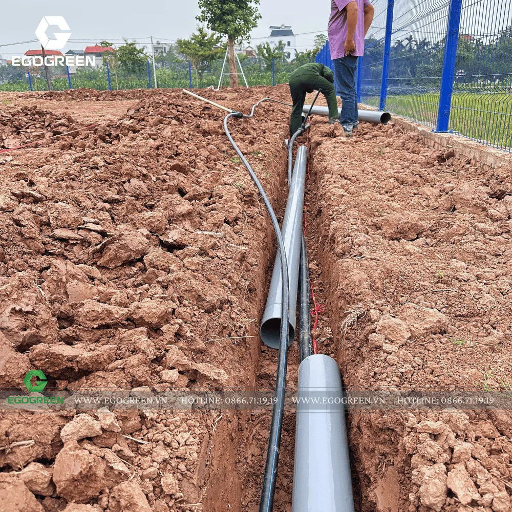 Lăp đặt hệ thống thoát nước, tưới tiêu.